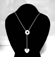 Unisilver 925 Sterling Adjustable Necklace with Heart Pendant (NP384-1028)