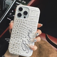 R RIRI Shop | Customized Name Phone Case Rhinestone English Customized Name Suitable for iphone15 17