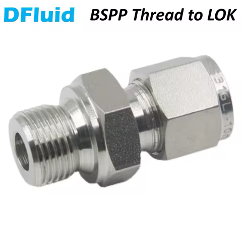 Stainless Steel 316 Male BSPP G 228-1 Double Ferrule Compression Tube Fitting 30MPa 1/8 1/4 3/8 1/2 