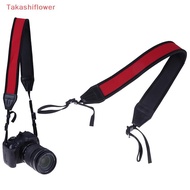 (Takashiflower) Skidproof neoprene red ne strap for dslr camera binocular nikon canon fuji