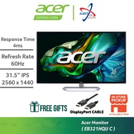 ACER EB321HQUC /  EB321HQU C 31.5" MONITOR ( 31.5" IPS WQHD / 4MS / 60HZ / DVI + HD MI + DP )