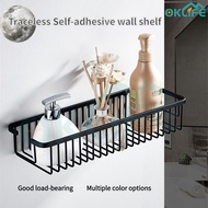 [OKLIFE. SG]Wall Mounted Toilet Rack Punch free Bathroom Shampoo Shelf Basket Rack