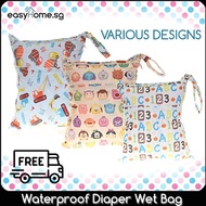 XL 46 x 40cm Baby Waterproof Diaper Wet Bag / Swimming Gym Travel Pouch Childcare Nappy Wetbag Easyhome.sg