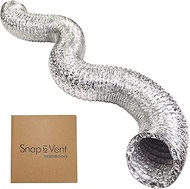 Snap to Vent Aluminum Dryer Hose 4 inch diameter x 8 feet long | Ziggurat Products