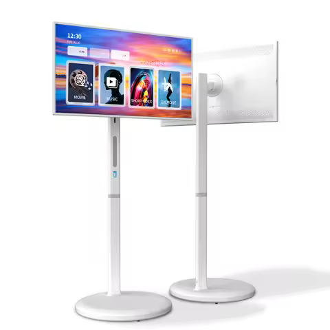 32 Inch Android 13 TV 8+128G 1080P Built-In Battery Family Indoor Smart Tv Wheels for Study Business