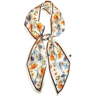 Kcctoo 59 Inches (About 149.9cm) Mulberry Silk Head Scarf Women Fashion Square Neck Satin Scarf Hair