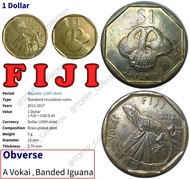 koin Fiji 1 dollar vokai - local iguana