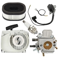 MS440 STIHL Chainsaw Rebuild Kit Carburetor Carb Air Filter Kit & Recoil Starter & Ignition Coil Mod