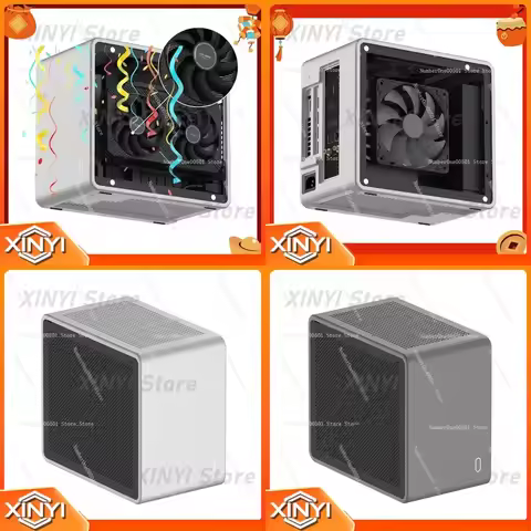 MQ6 Full Aluminum ITX Mini PC Case for Desktop Build A4 GPU Support Small Chassis for Ryzen Intel CP