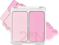 2aN Dual Color Face Blusher, Buildable & Blendable Cheek Color, Natural & Vibrant Finish, Long-Lasti