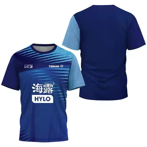 Men's table tennis T-shirt Singapore Felix Lebrun League clothing Quick Dry Breathable short sleeve 