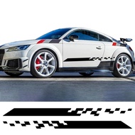 Car Sticker Side Door Racing Stripes Exterior Vinyl Decals Graphics Auto Accessories For Audi TT 8N 