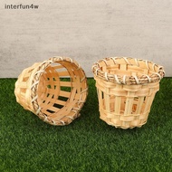 interfun4w 2Pcs Lamp Shade Light Cover Shades Chandelier Drum Woven Cage Bulbceiling Rattan Pendantt