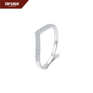 Top Cash Jewellery 10K Lab Grown Aurora Chevron Diamond Ring