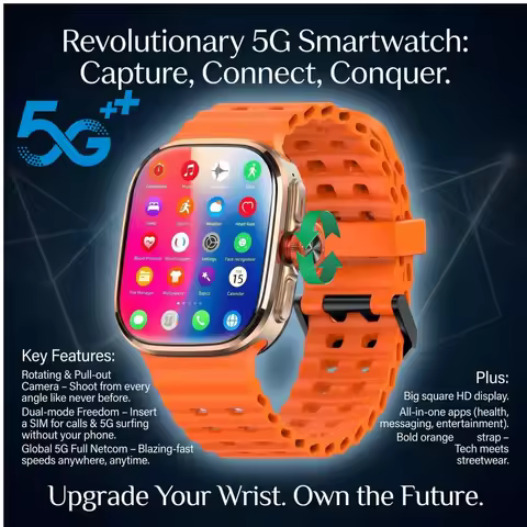 S16 Ultra 2.29inch Amoled 5G LTE Full Netcom Android 13.0 Smartwatch Smart Watch With 190° Rotary Ca