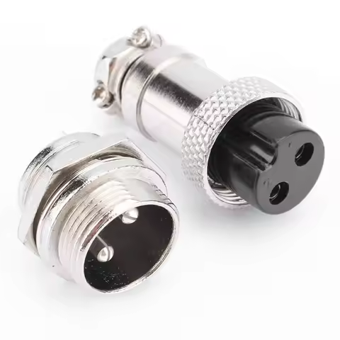 GX16 Aviation Connector 2-Pin 400V Screw Type Male and Female Butt Cable Connector Aviation Plug Soc