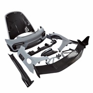 Used for Porsche 718 Boxster GT4RS style semi carbon fiber front bumper rear diffuser cover mudguard