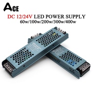 DC 12V 24V Switching Power Supply AC190-240V Mute Lighting Transformers 60W 100W 200W 300W 400W LED Light Driver Power Adapter