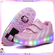 Children's shoes with light-emitting shoes double-wheeled Heelys unisex roller skates size 27-39