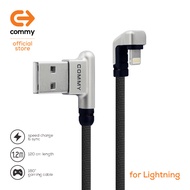 COMMY สายชาร์จเกมมิ่ง หัว Lightning สายชาร์จเร็ว 2A ความยาว 120 cm รุ่น DC241 สายชาร์จไอโฟน