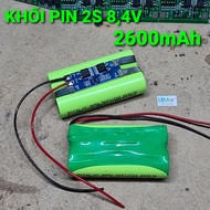 Khối pin 2S 72V 5000mAH - 20A. (74V Cạn - 84V Đầy). Được đóng từ 4 cell pin Lithium 18650 Mới Và Có 