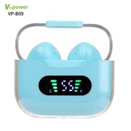 V-POWER BP-V09 Bluetooth Earphone TWS Wireless Earphone Stereo Bass earbuds.