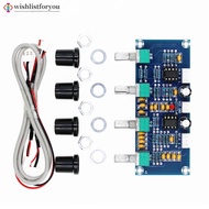 Wishlistforyou XH-A901 NE5532 DC12V-24V Tone Board preamp Pre-amp With Treble Bass Volume Adjustment