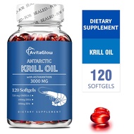 AvitaGlow Krill Oil 120 Capsules Krill Oil Antarctica BzenWell - Increases Blood Circulation & Suppo