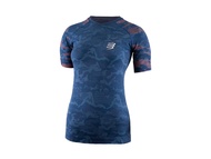 Compressport เสื้อเทรนนิ่งแขนสั้น ผู้หญิง Training Tshirt SS W - Camo Neon 2020 Camo Blue