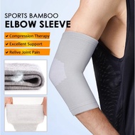 🇸🇬 Sports Elbow Sleeve Weightlifting Bamboo Elbow Brace Compression Support Sleeve / Reduce Elbow Jo