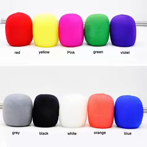 10x Microphone Windscreen Sponge Cover Foam Protective Cap for KTV DJ Mic Sleeve