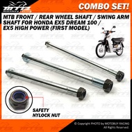FRONT REAR WHEEL SHAFT SWING ARM SHAFT WHEEL BEARING FOR HONDA EX5 DREAM 100 EX5 HIGH POWER (FIRST M