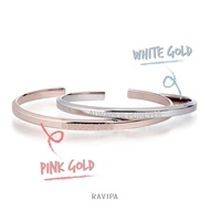 RAVIPA-Cuff Size S-White Gold กำไลข้อมือ