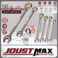 1PCS 18MM - 32MM Ratchet Spanner Gear Wrench Hand Tools Combination Spanar Heavy Duty Chrome Vanadiu