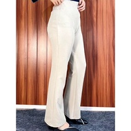 Flare pants knit japanline - black cutbray pants xxxl premium