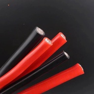(5m) Super flexible heat-resistant silicone wire 12awg 14awg 16awg 18awg 20awg 22awg 24awg Black, Re