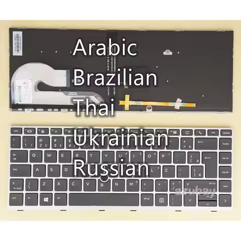 Arabic Brazilian Thai Ukrainian Russian Keyboard For HP Elitebook 840 G5, 846 G5, 840 G6, 846 G6, 74