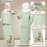 BAJU KURUNG Sulam baju kurung muslimah Set baju Raya Sulam 2025 Baju Nikah/Tunang Bridesmaid Kurung