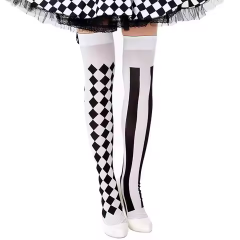 Christmas Ball Party Stocking Stage Performance Poker Stocking Clown Socks Makeup Ball Props