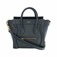 CELINE黑色皮革Nano Luggage囧臉包