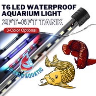 Lampu Akuarium VIPSUN T6-LED Waterproof Aquarium Light Lamp with UVA&amp;UVB Arowana 2ft 4ft 6ft tank