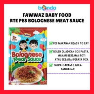 FAWWAZ BABYFOOD PES MAKANAN READY TO EAT BOLOGNESE MEAT SAUCE 8M+