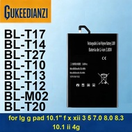 Tablet Battery High-Capacity BL-T13 BL-T12 BL-T14 4000-8200mAh For LG g Pad 10.1" f x Xii 3 5 7.0 8.