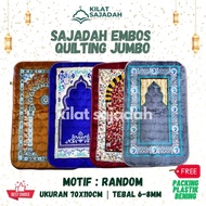 Jumbo Quilting Embossed Prayer Rug 70x110 cm, 8 mm thick, soft, Anti-slip with Turkish Label