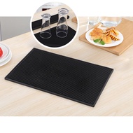 BIGSPOON Professional Rectangle Rubber Bar Service Spill Mat 45x30cm Black Water Proof Drip Mats Kit
