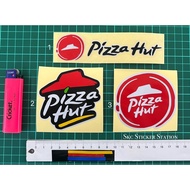Pizza Hut / Pizzahut New Designs Logo Sticker Cutting Overlapping Reflective #pizza #hut #pizzahut #