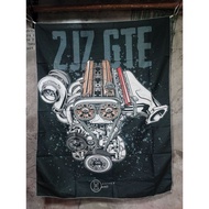 Decorative Cloth Signs Wall Hanging Shop Decoration Room Garage 2JZ GTE