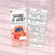CALENDAR 2025/KALENDAR 2025 BOOKMARK / DOORGIFT / FREEGIFT / STUDENT / TEACHER