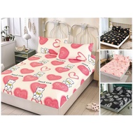 TNC Canadian Bedsheet 5 in 1 Set Single SIze (1 Bedsheet+2 pillowcase+2 Extra Pillowcase)
