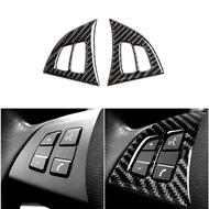 Car Accessories Carbon Fiber Steering Wheel Button Trim Sticker For BMW X5/E70